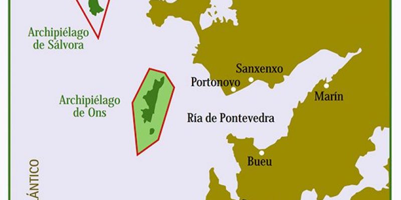 Mapa costa Rías Baixas
